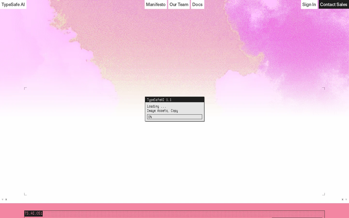 TypeSafe AI Homepage screenshot