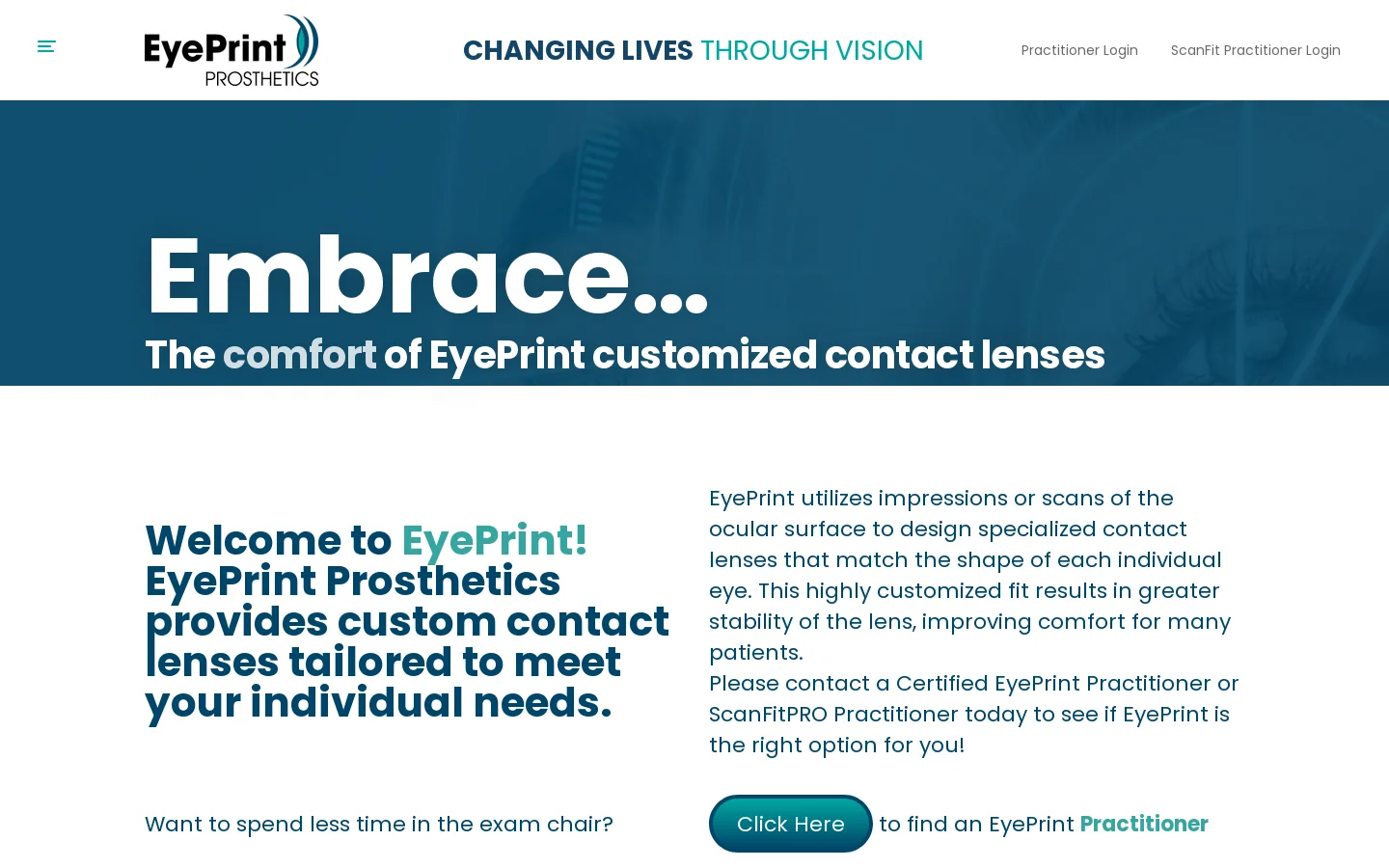 EyePrintPRO is HOPE Homepage screenshot