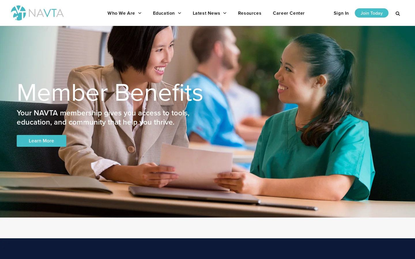 NAVTA Homepage screenshot