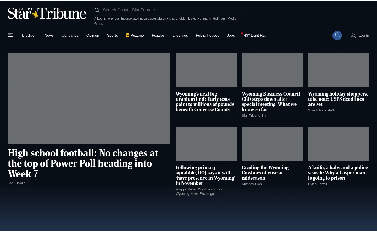Casper Star-Tribune | Breaking News | Get the latest news, weather and sports from Casper Star Tribune. Homepage screenshot