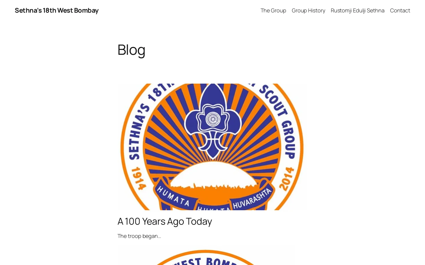 Sethna’s 18th West Bombay Homepage screenshot