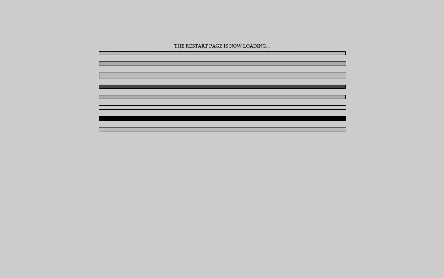 The Restart Page Homepage screenshot
