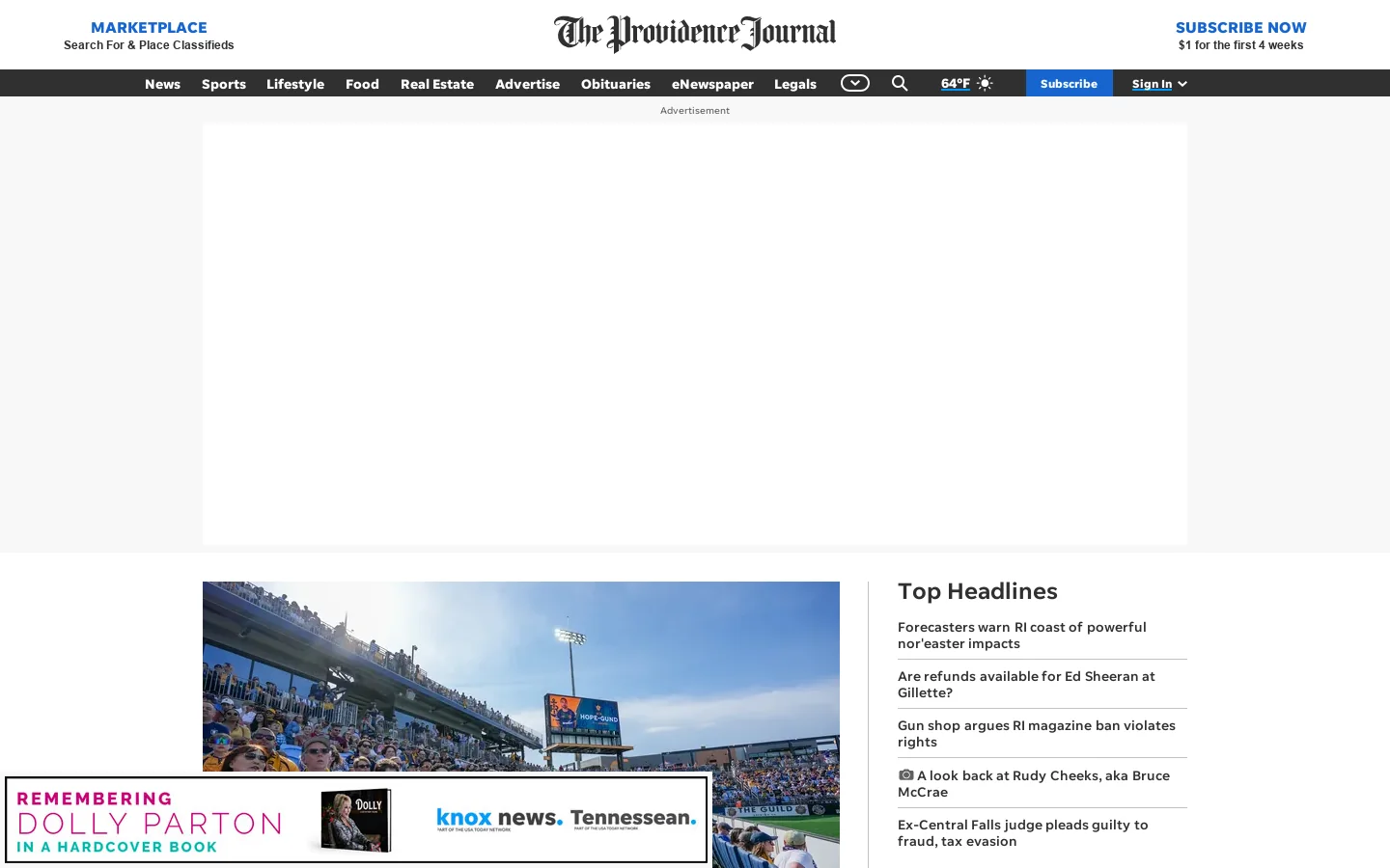 The Providence Journal: Local News, Politics & Sports in Providence, RI Homepage screenshot
