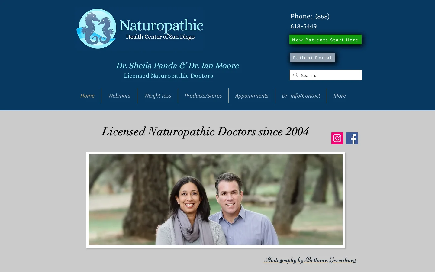 Naturopathic Health Center of San Diego | holistic doctors | 10531 4S Commons Dr 166 677, San Diego, CA, USA Homepage screenshot