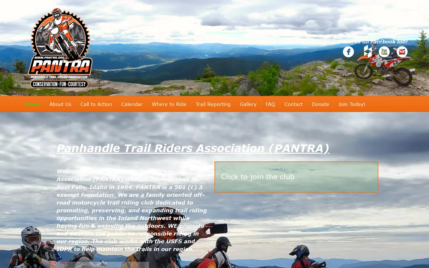 PANTRA Homepage screenshot