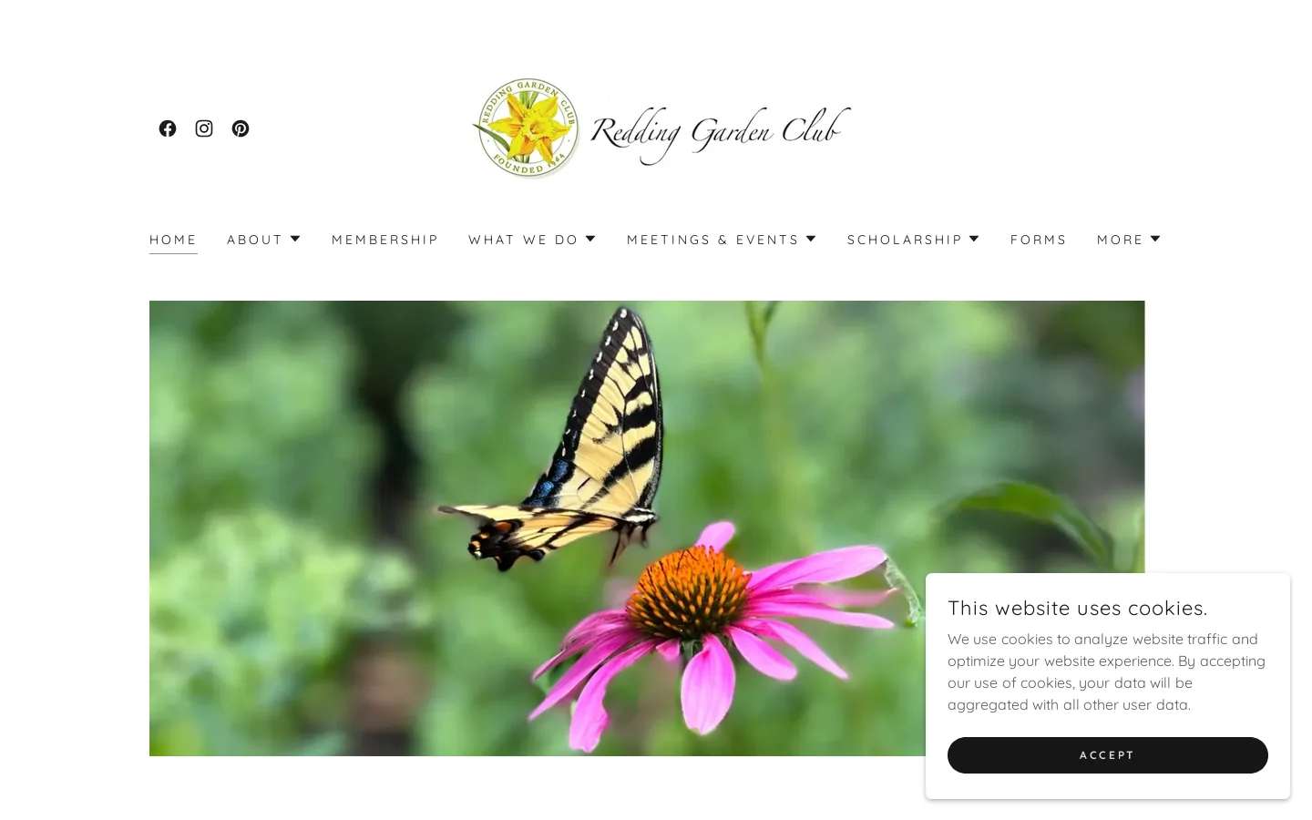 Redding Garden Club Homepage screenshot