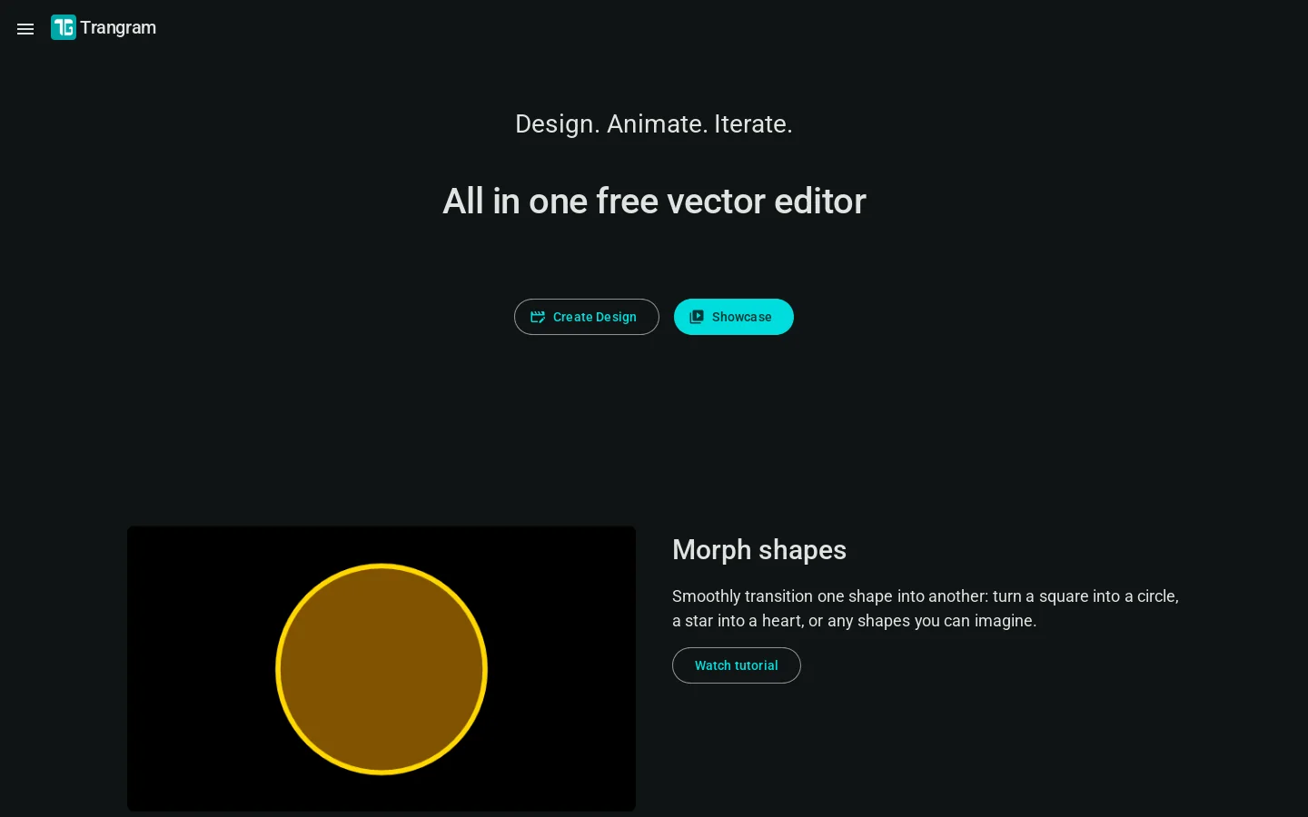 Trangram Homepage screenshot