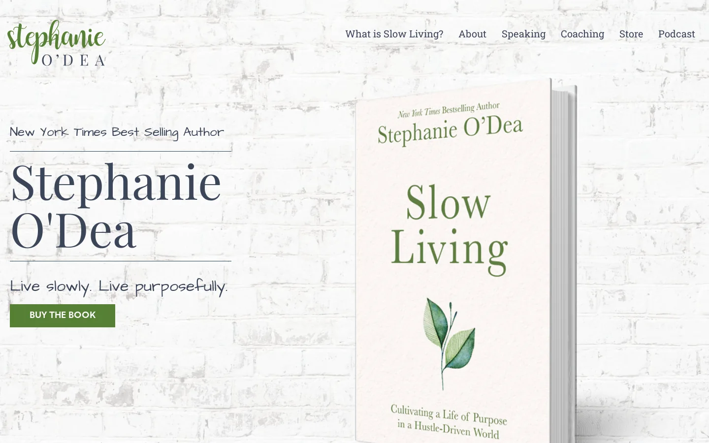 Stephanie O'Dea Homepage screenshot