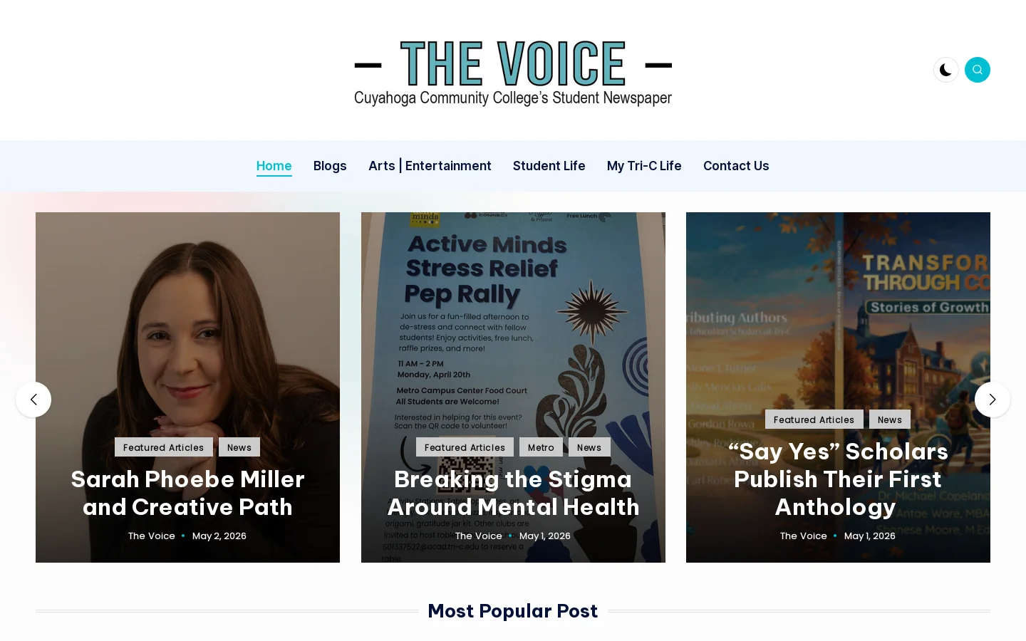 cccvoice.com Homepage screenshot
