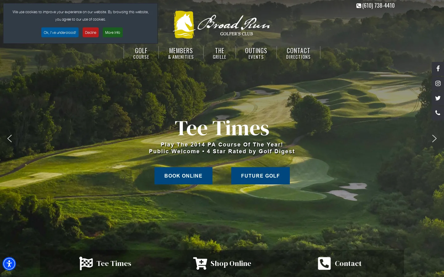 Broad Run Golfer's Club | West Chester, PA | Championship Public Golf - Home Homepage screenshot