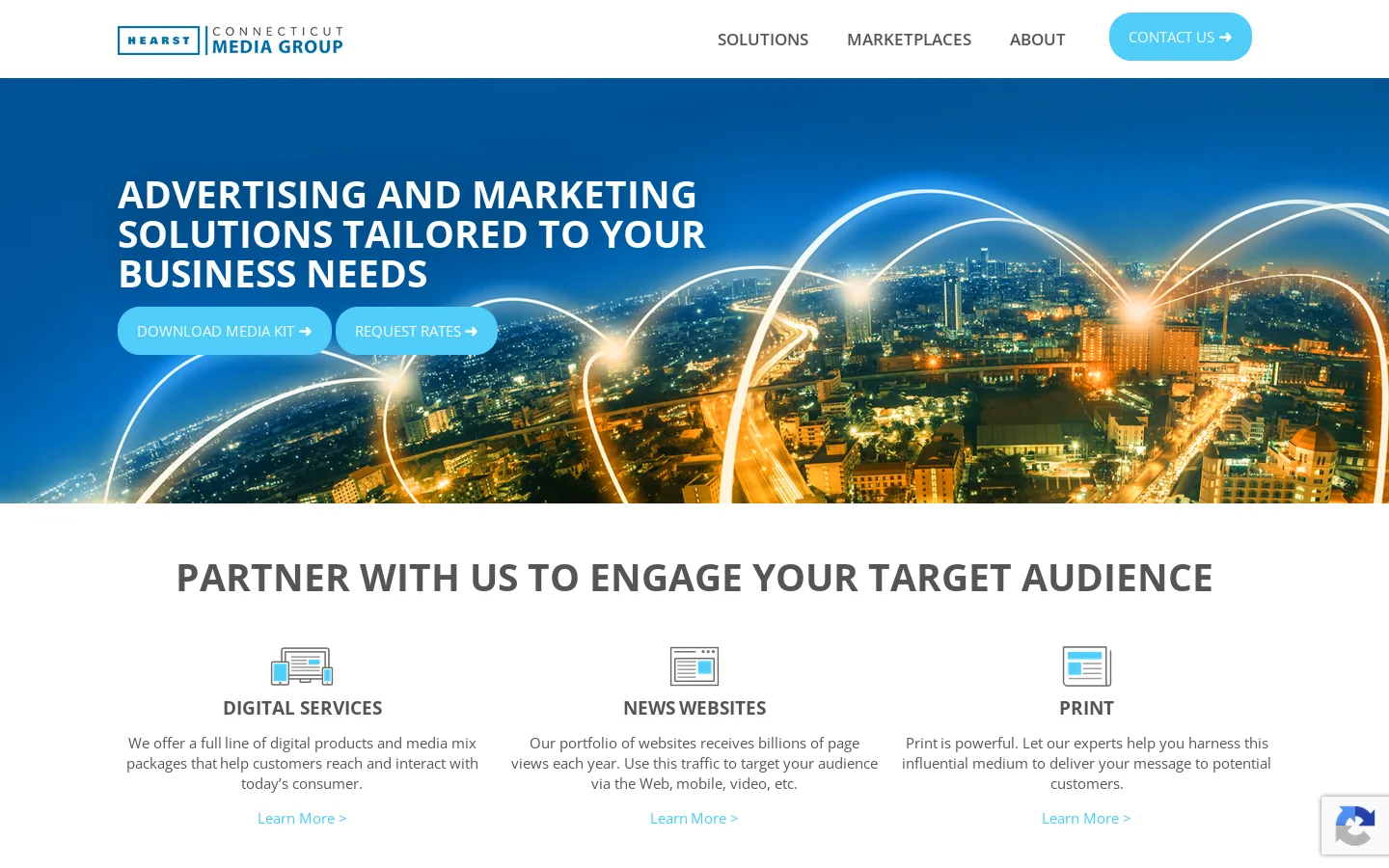 Hearst - Connecticut Media Group | Advertising & Marketing Solutions Homepage screenshot