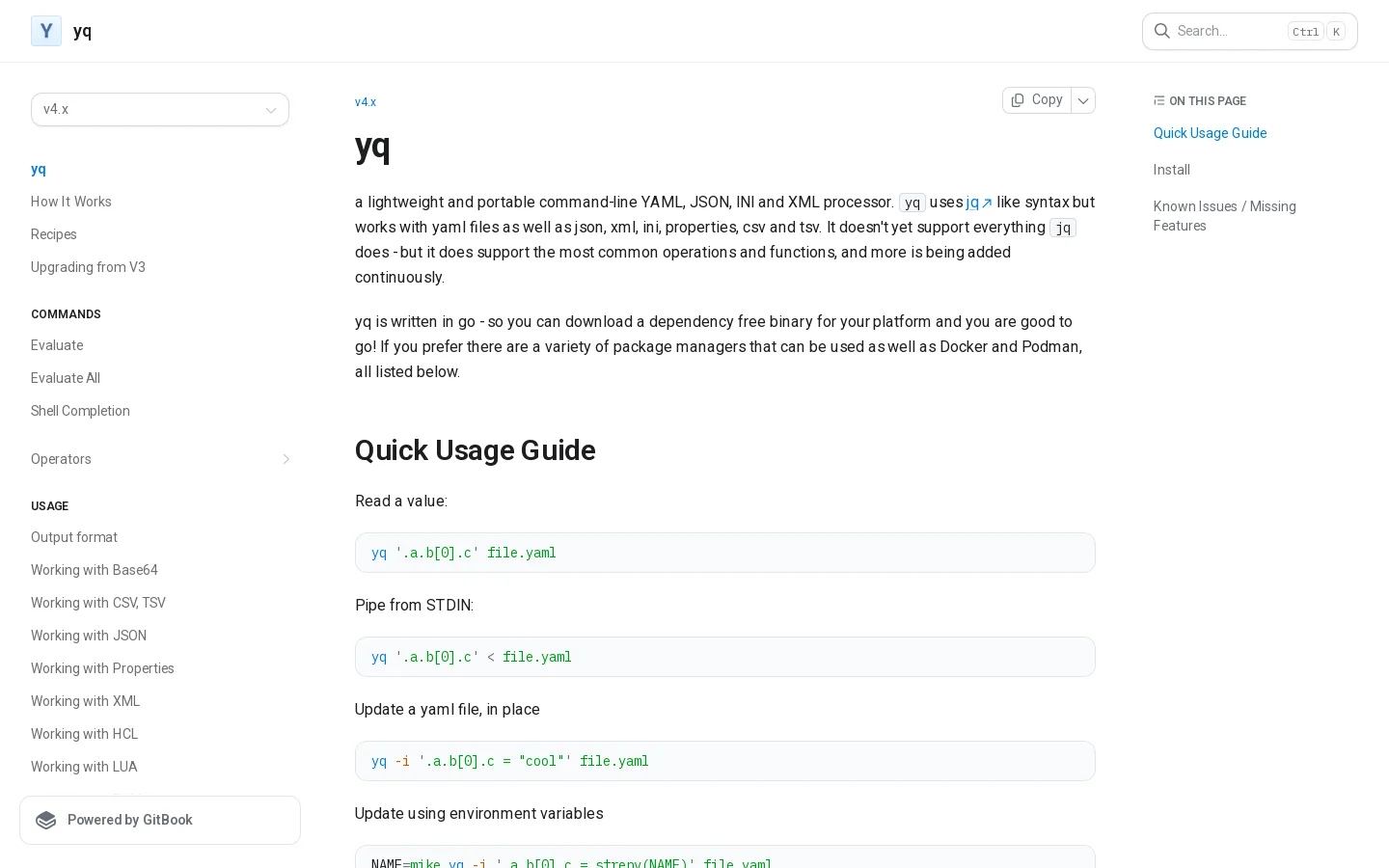 yq Homepage screenshot