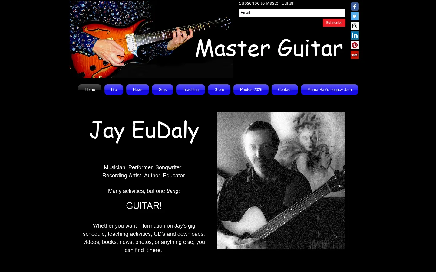 Master Guitar Homepage screenshot