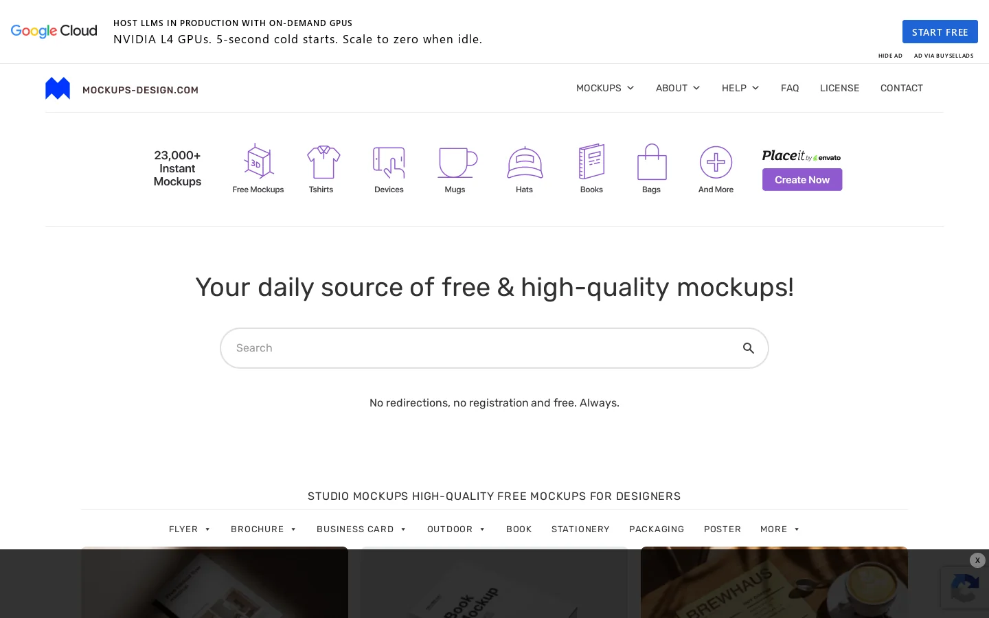 Mockups-Design.com Homepage screenshot