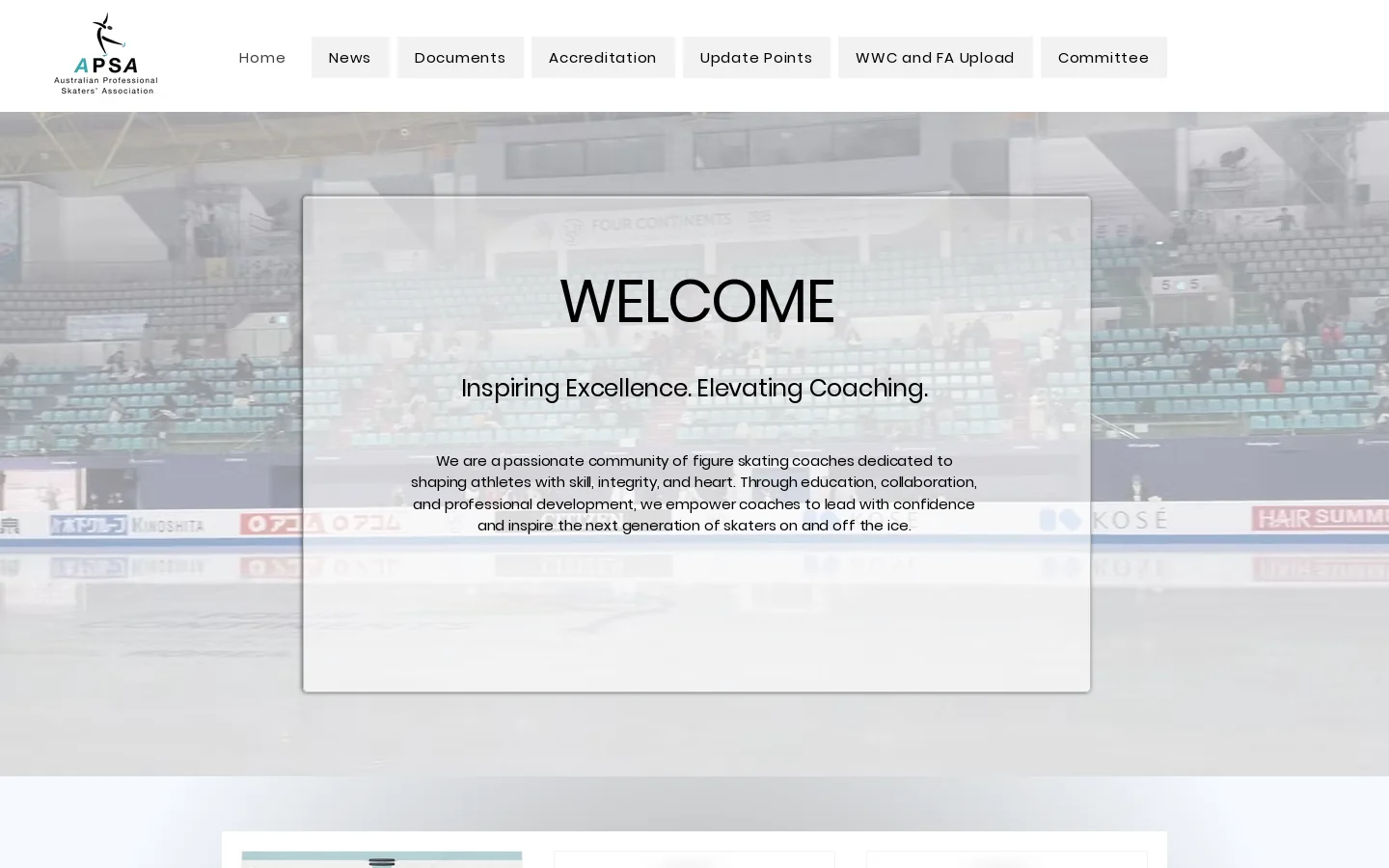 APSA Homepage screenshot