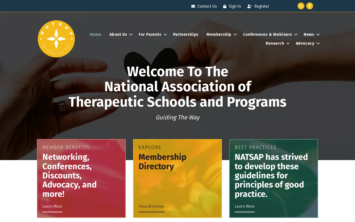 Home - National Association of Therapeutic Schools and Programs Homepage screenshot