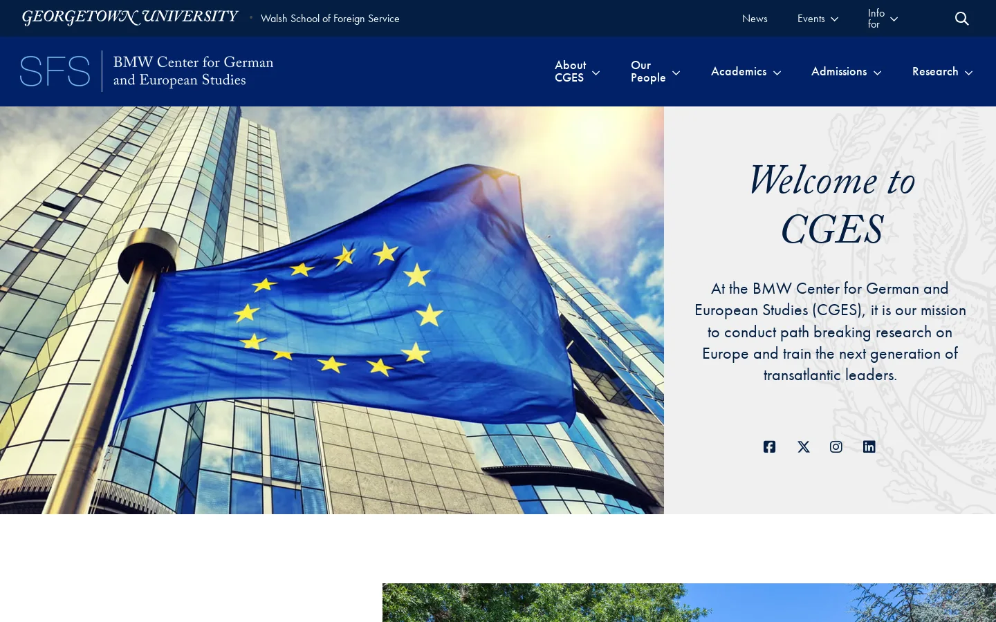 CGES Homepage screenshot