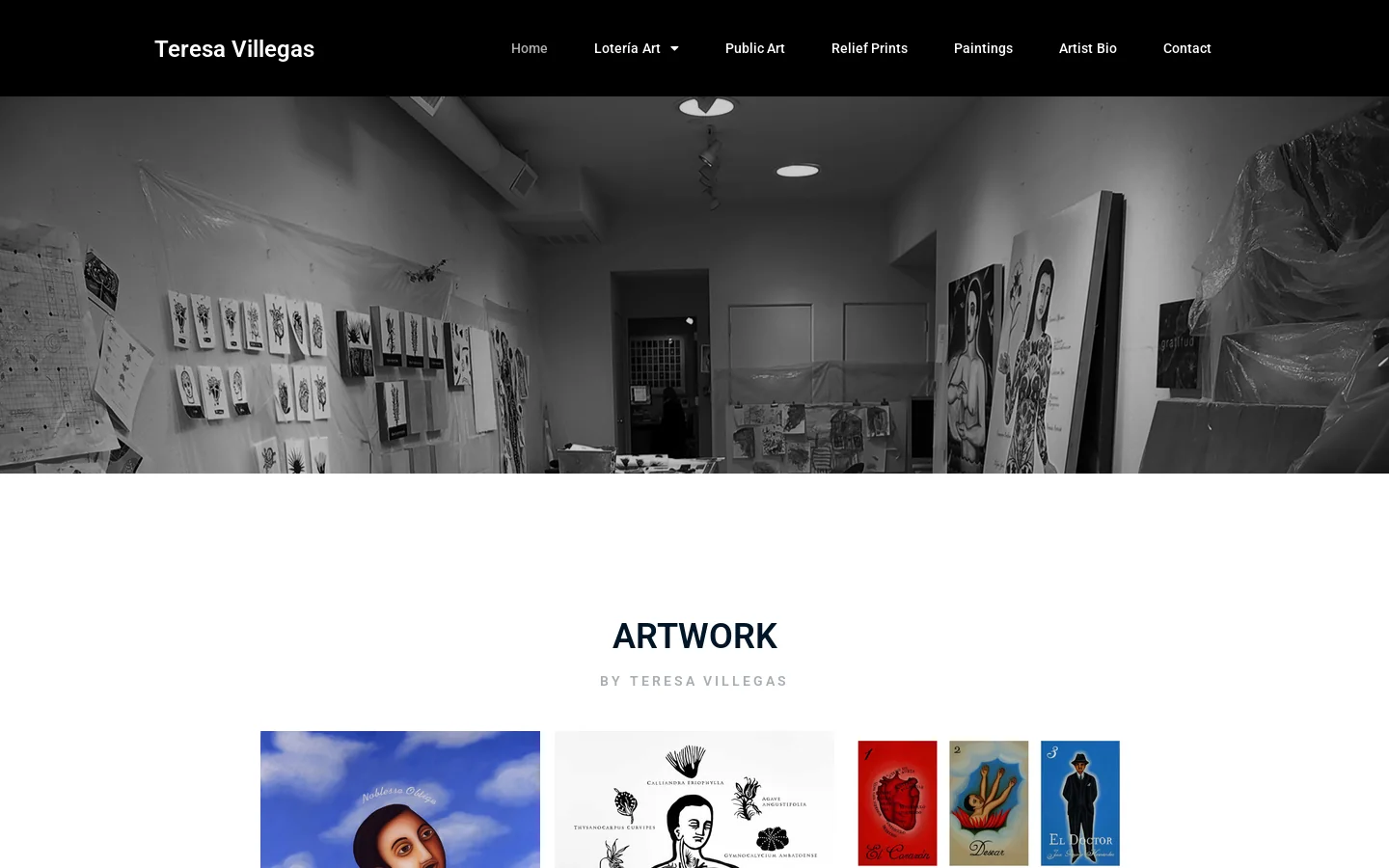 Teresa Villegas Homepage screenshot