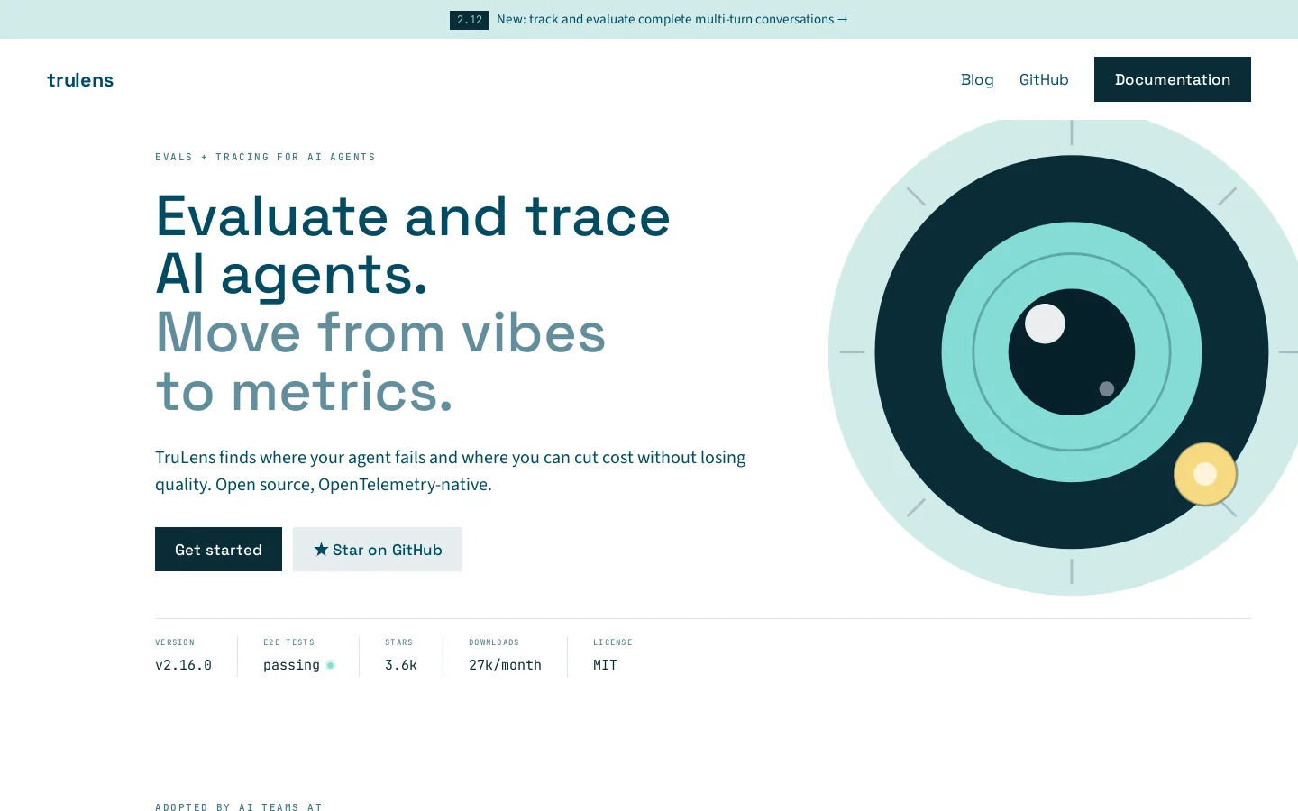TruLens Homepage screenshot