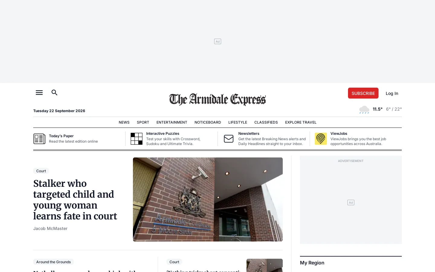 Armidale news, sport and weather | The Armidale Express | Armidale, NSW Homepage screenshot