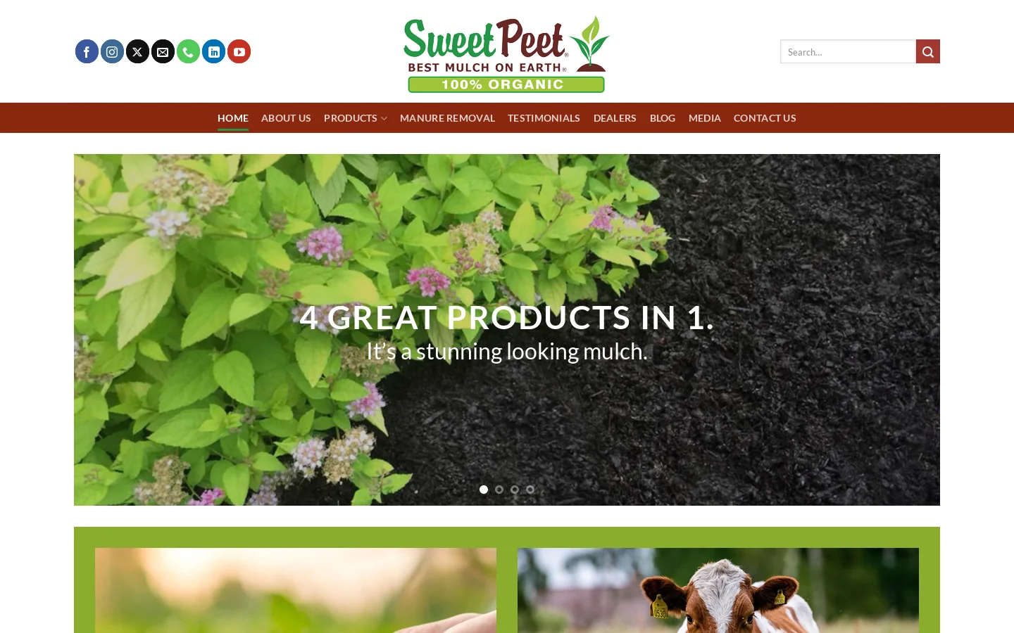 Sweet Peet Homepage screenshot
