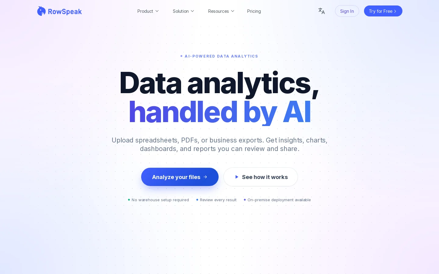 RowSpeak Homepage screenshot