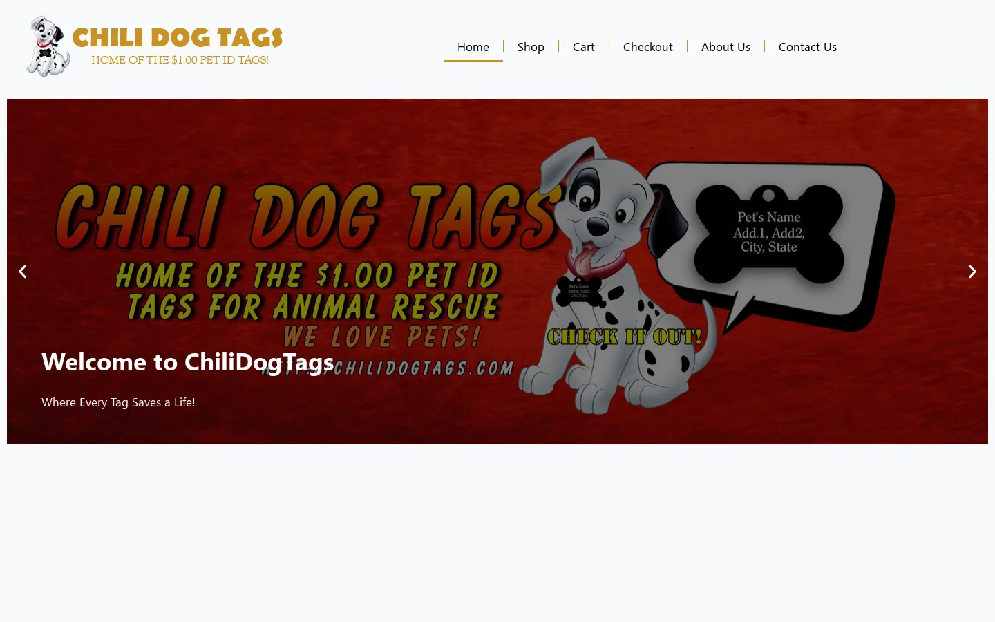 ChiliDogTags Homepage screenshot