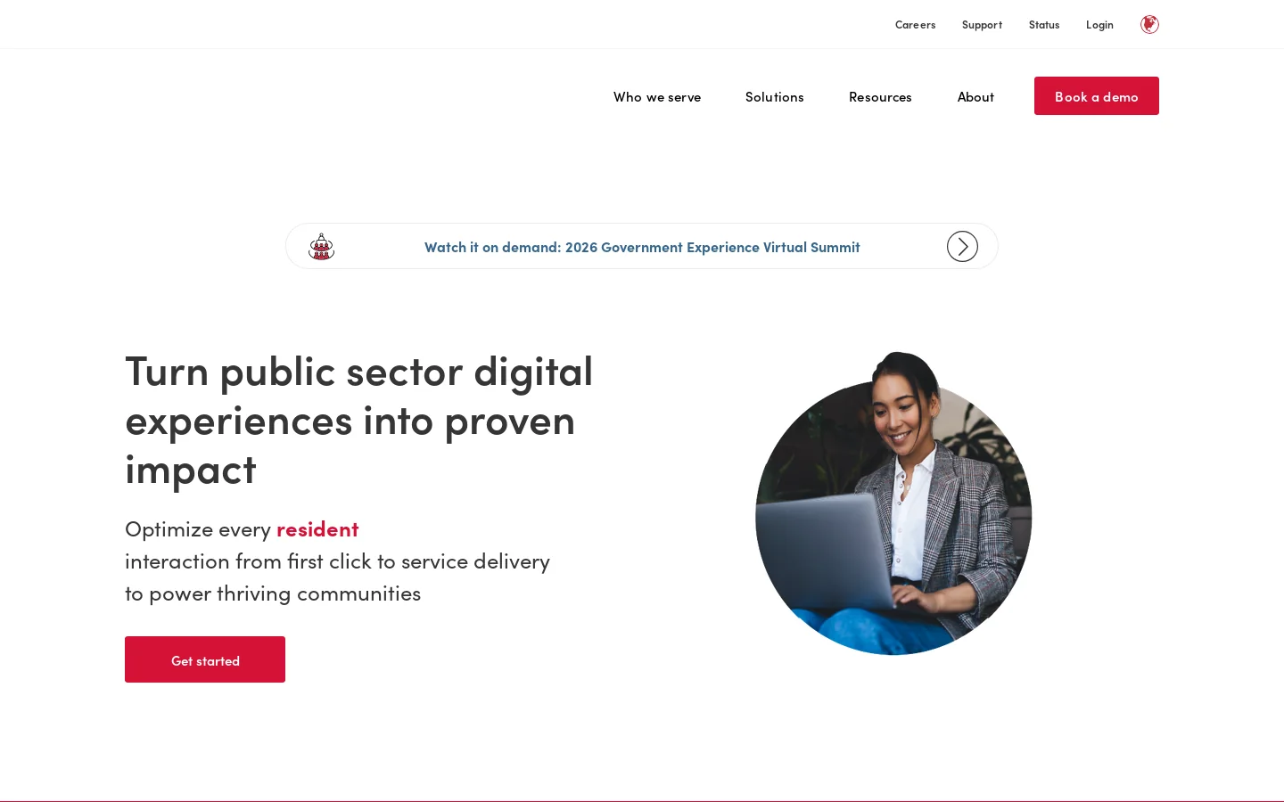 Granicus Homepage screenshot