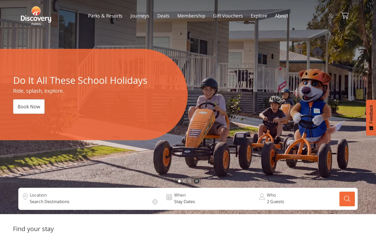 Discovery Parks - Renmark Riverfront Caravan & Holiday Park Homepage screenshot