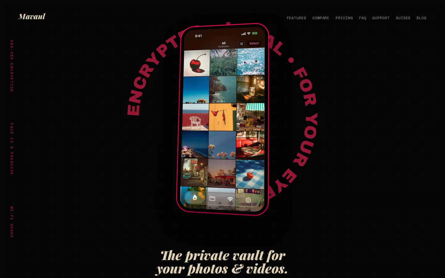 Mavaul Homepage screenshot