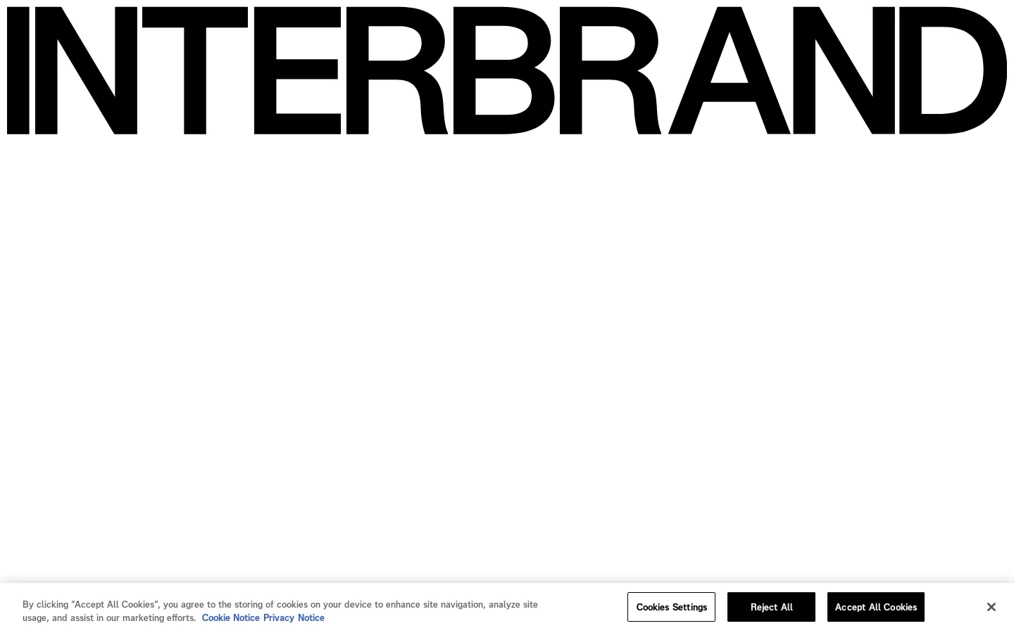 Interbrand Homepage screenshot