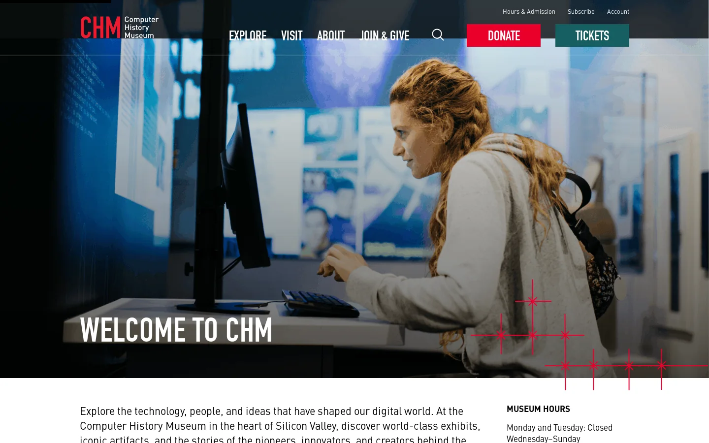 Home - CHM Homepage screenshot