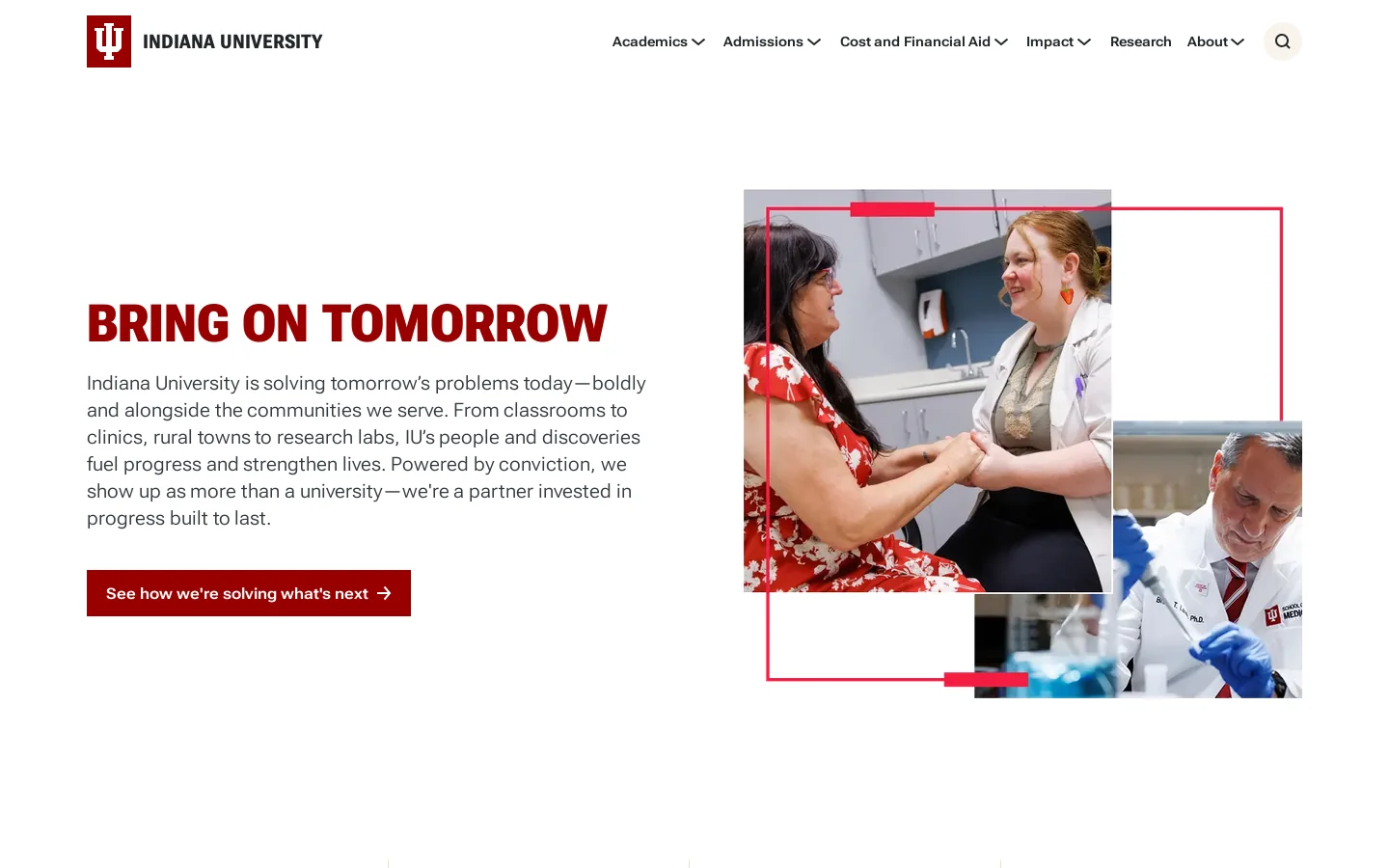 Bring On Tomorrow: Solving tomorrow's problems today Homepage screenshot