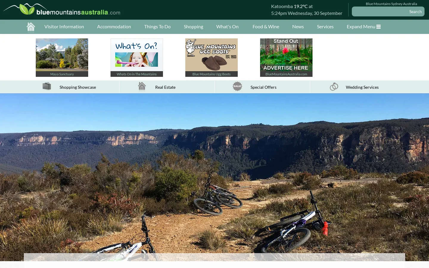 Blue Mountains Australia Homepage screenshot