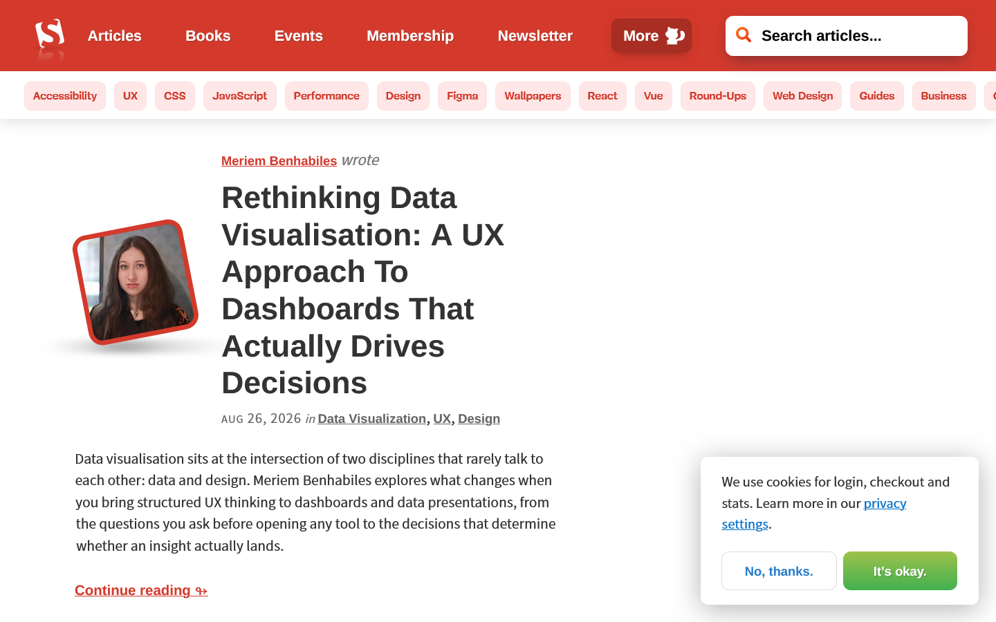 Smashing Magazine Homepage screenshot