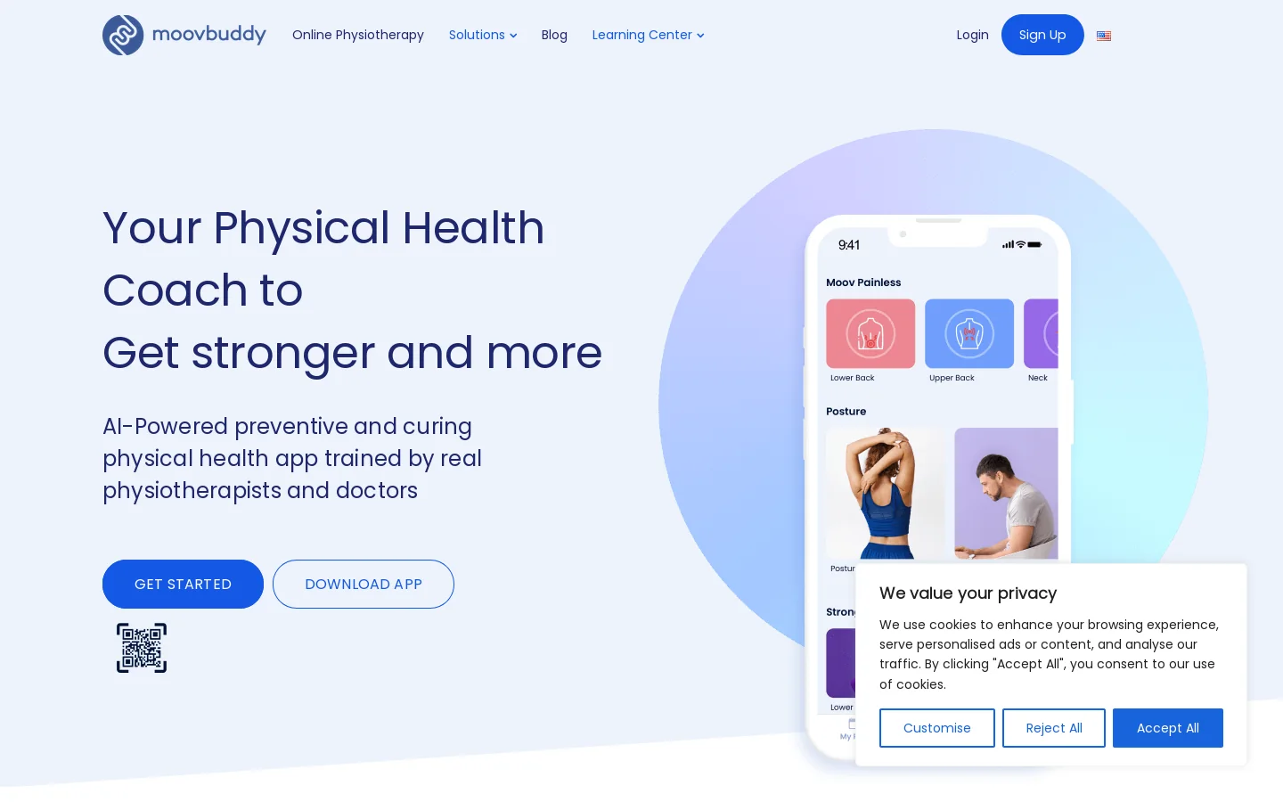 MoovBuddy Homepage screenshot