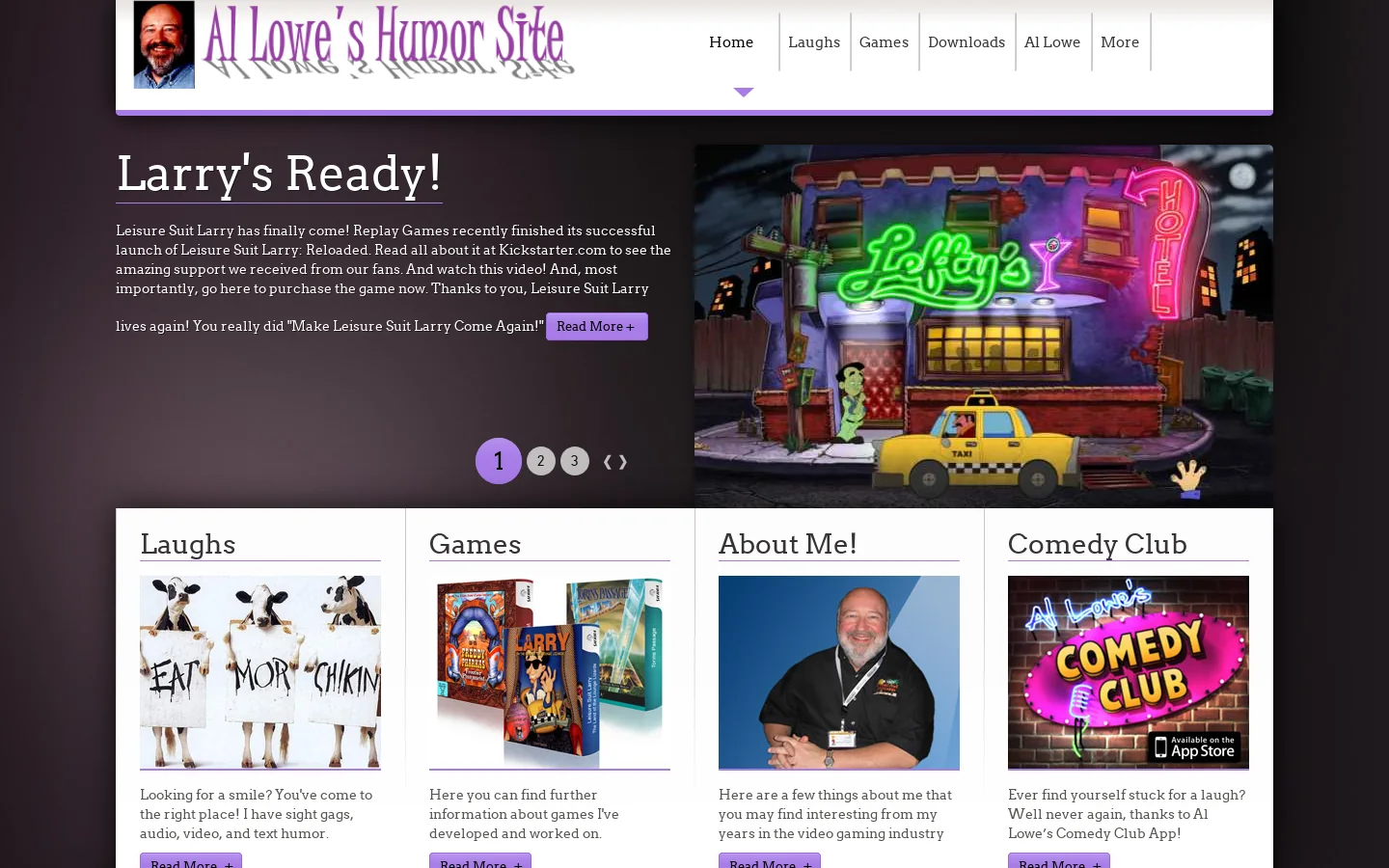 Al Lowe's Humor Site Homepage screenshot