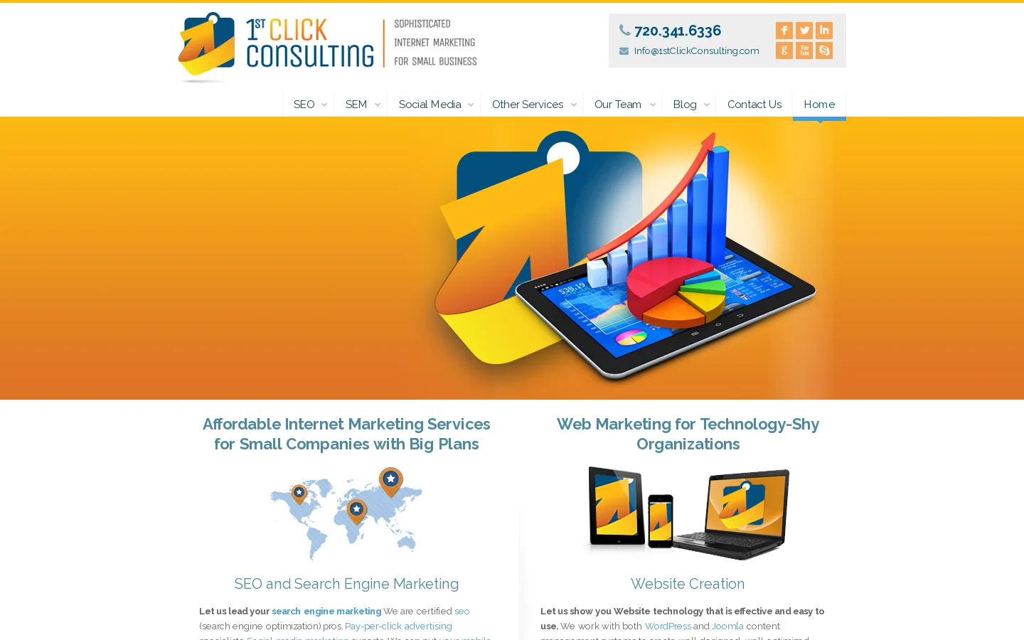 1st Click Consulting, Denver, CO1st Click Consulting Homepage screenshot
