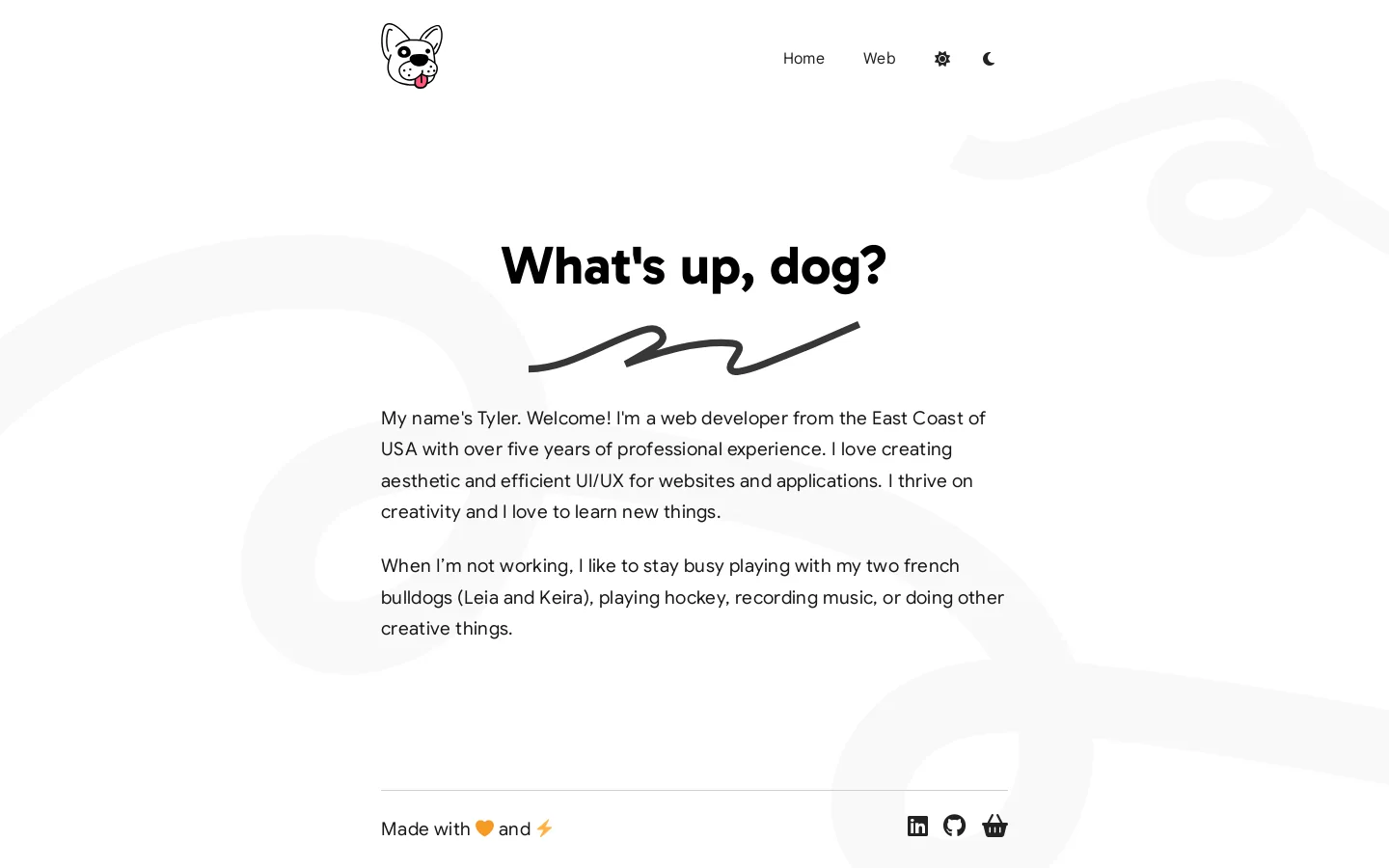 Linepup Design & Development Homepage screenshot