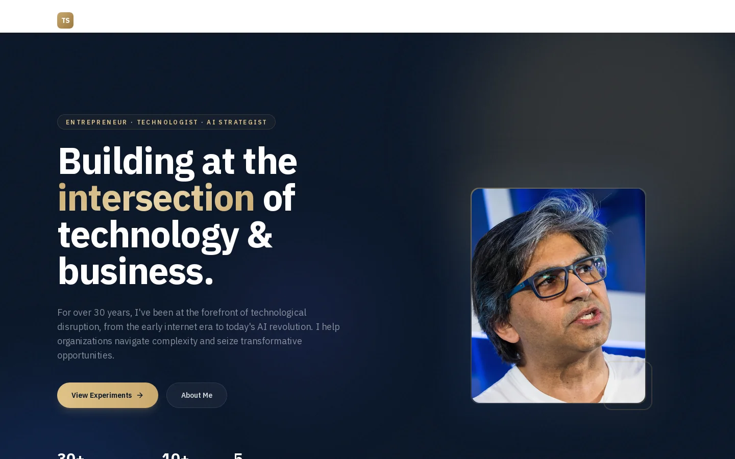 Tarry Singh Homepage screenshot