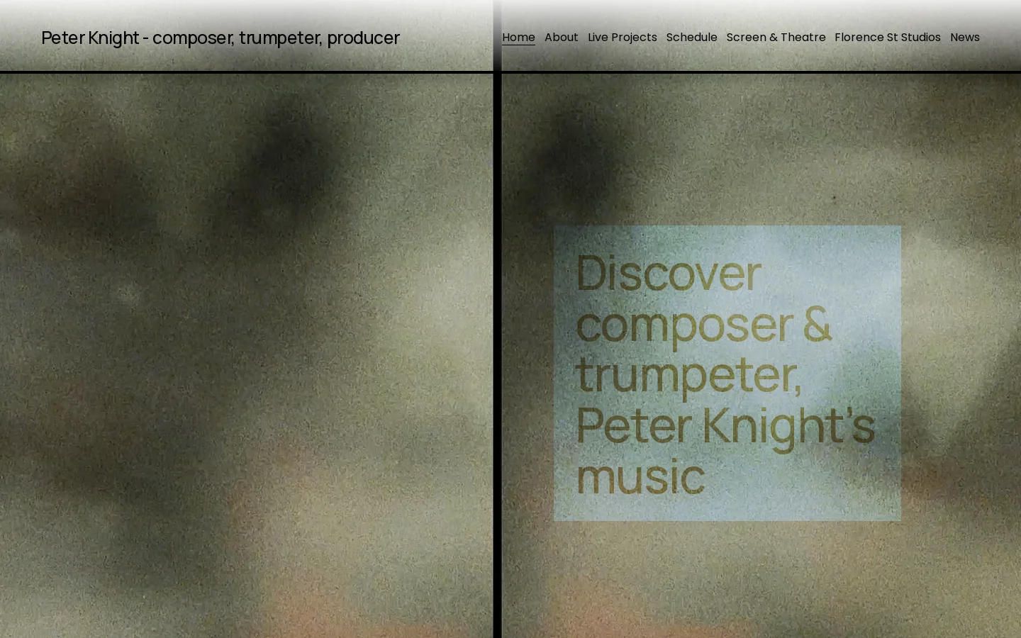 Peter Knight - composer, trumpeter, producer | Melbourne Composer – Film, Theatre & Live Music Homepage screenshot
