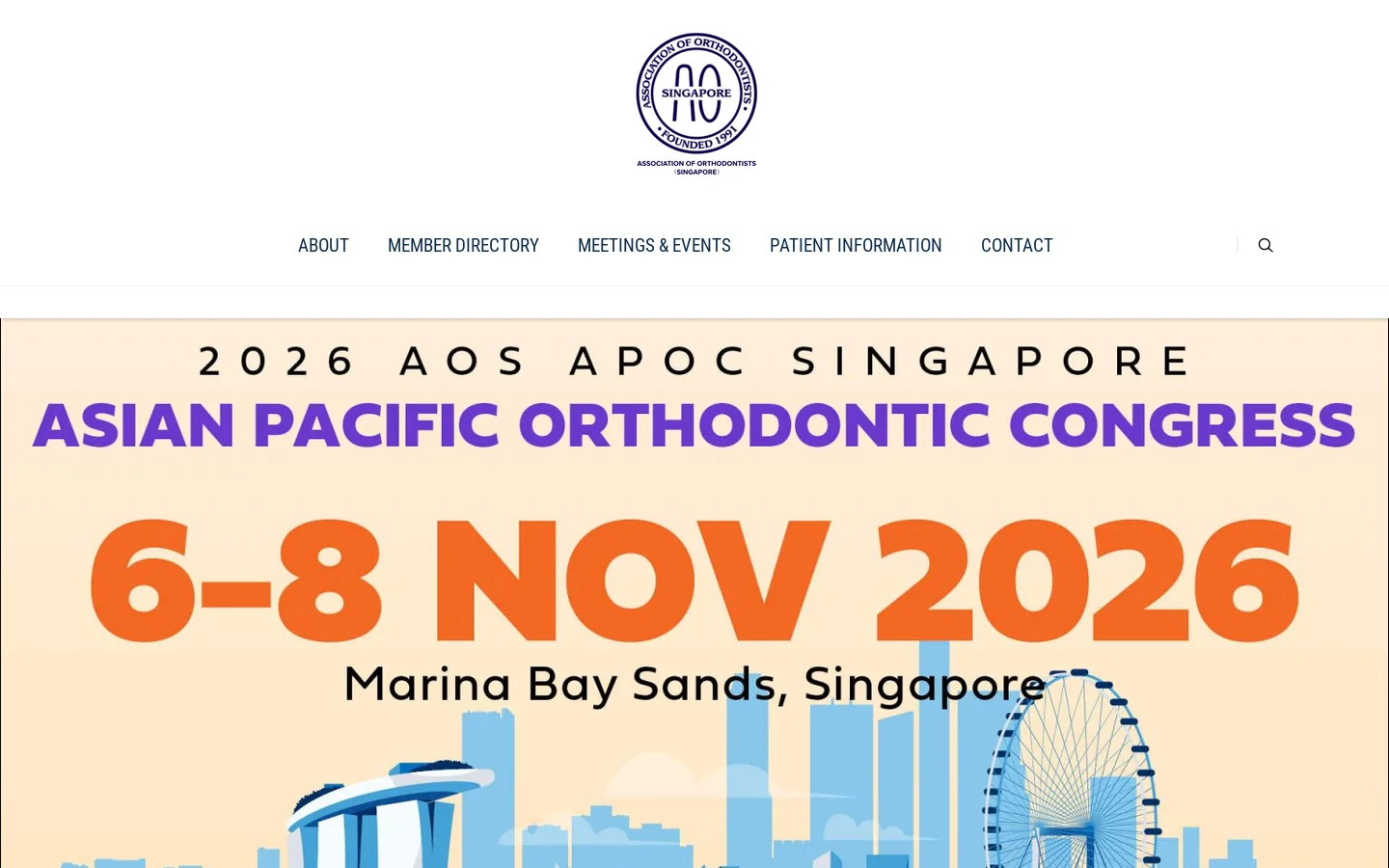 Home - Association of Orthodontists - Singapore Homepage screenshot