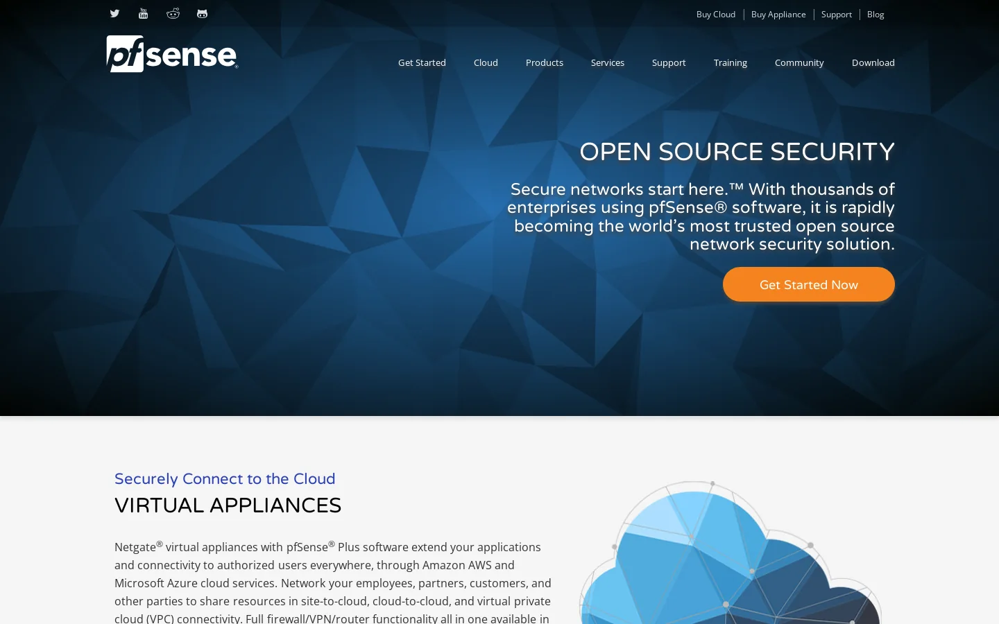 pfSense® Homepage screenshot