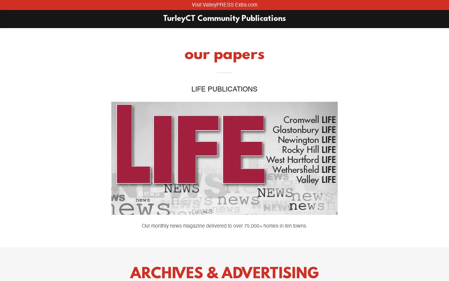 TurleyCT Community Publications Homepage screenshot