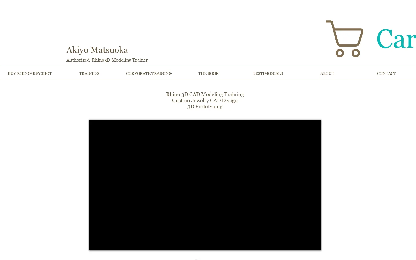Rhino 3D Modeling/Akiyo Matsuoka Training Software New York Homepage screenshot