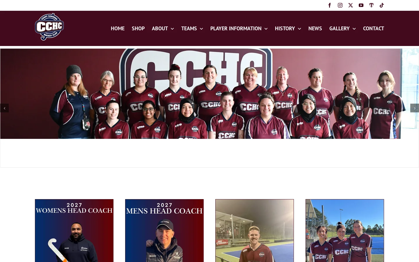 Casey Cannons Hockey Club Homepage screenshot