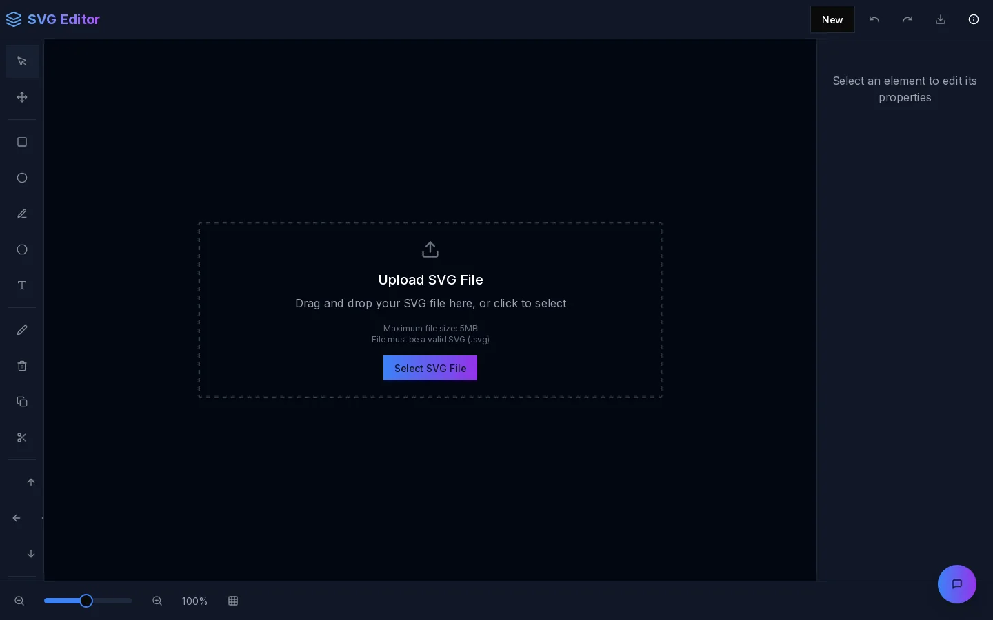 SVG Editor - Free Online Vector Graphics Editor Homepage screenshot