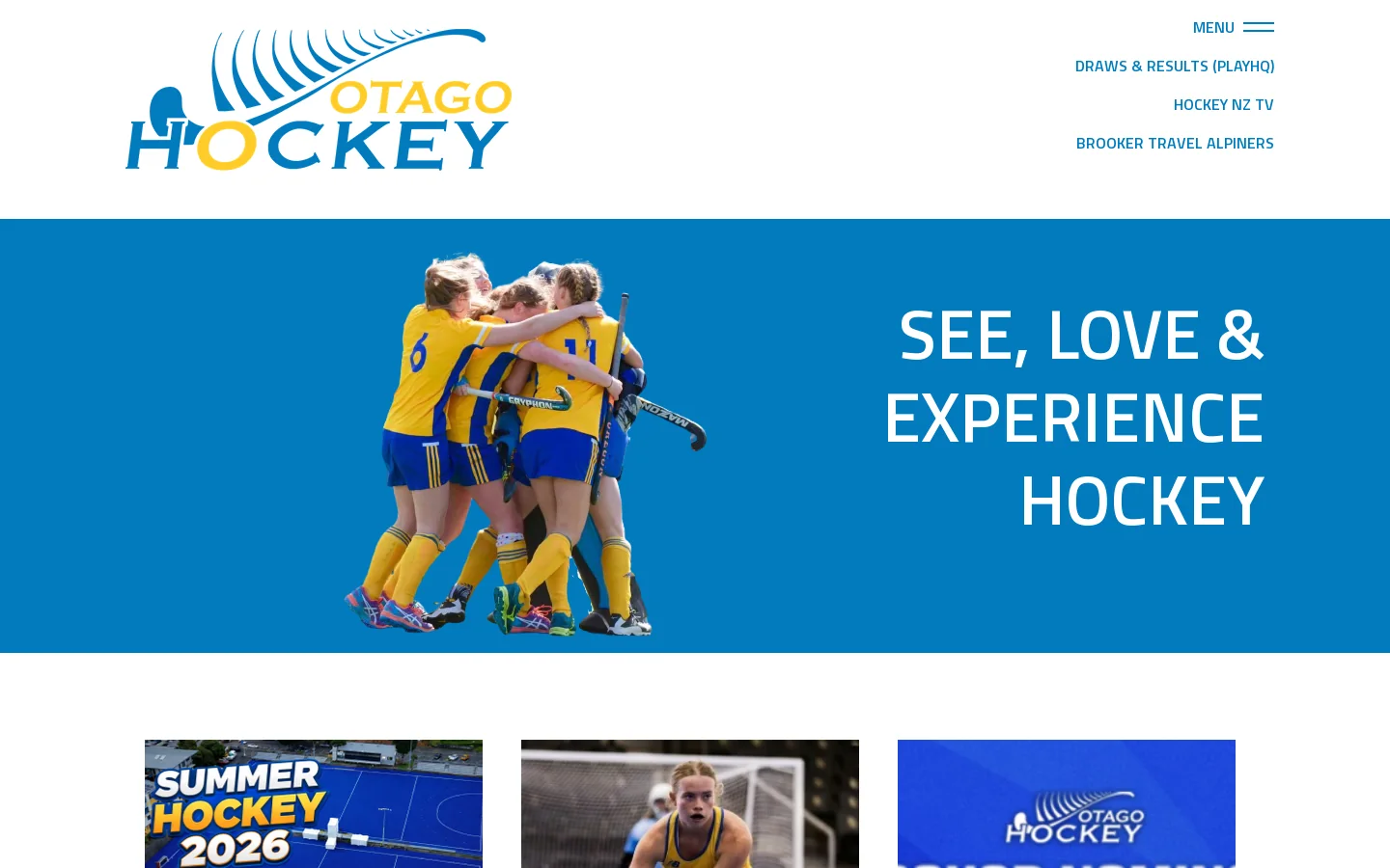 Home » Otago Hockey Association Homepage screenshot