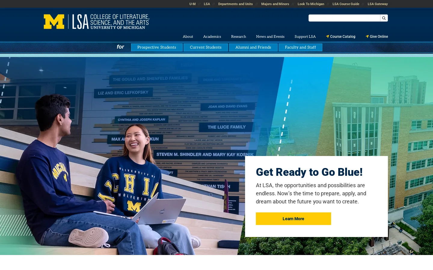Statistics | U-M LSA Homepage screenshot