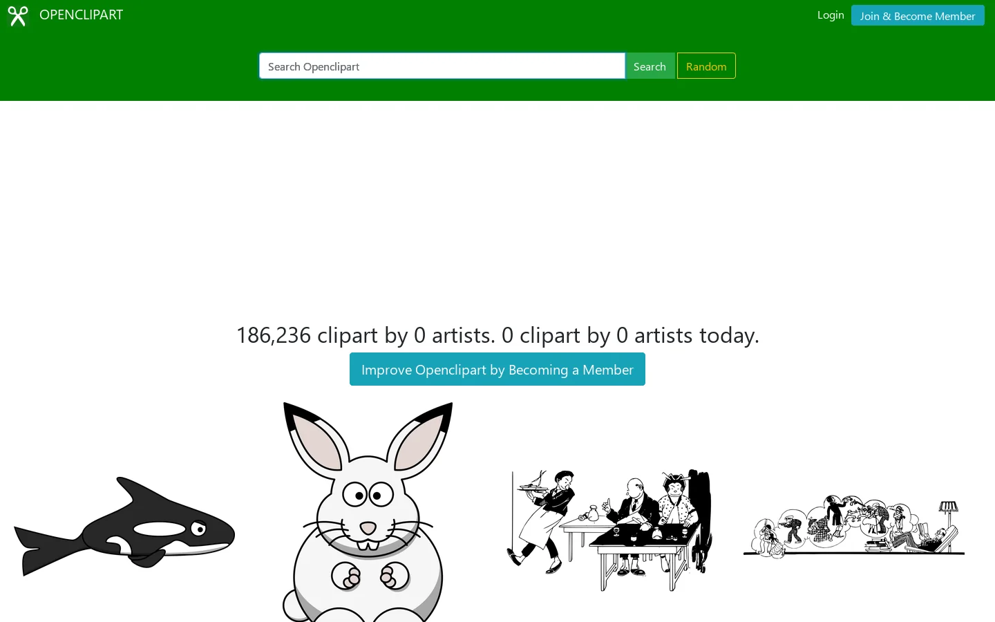 Openclipart Homepage screenshot